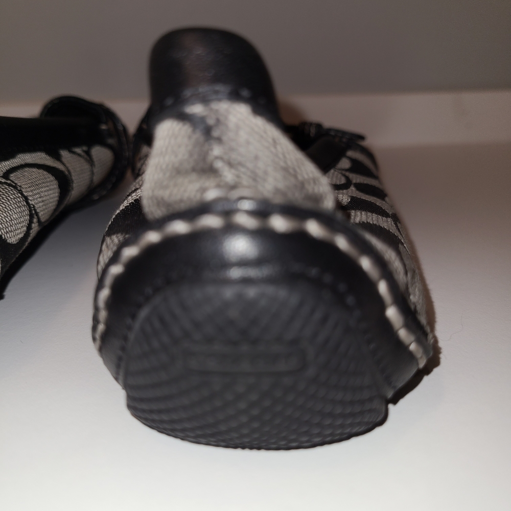 Coach Black and Gray Patterned Monogram Loafers W… - image 10